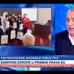 Тaнјуг, гост емисије „Тачно у 15“ директор Ненад Вујић о победи тима Правосудне академије на такмичењу ЕУ тимова у области примене права ЕУ-5