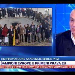 Тaнјуг, гост емисије „Тачно у 15“ директор Ненад Вујић о победи тима Правосудне академије на такмичењу ЕУ тимова у области примене права ЕУ-6