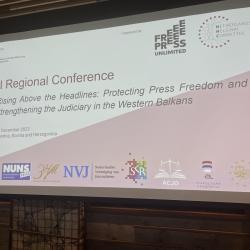 Regional conference - Protection of media freedom and strengthening of the judiciary in the Western Balkans 4