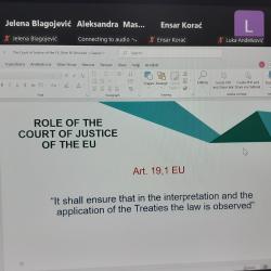 „Улога националног судије у европском правосудном простору; Правосуђе и примена права ЕУ’’ у организацији Правосудне академије Републике Србије и Европског института за јавну управу (ЕИПА) из Луксембурга 4