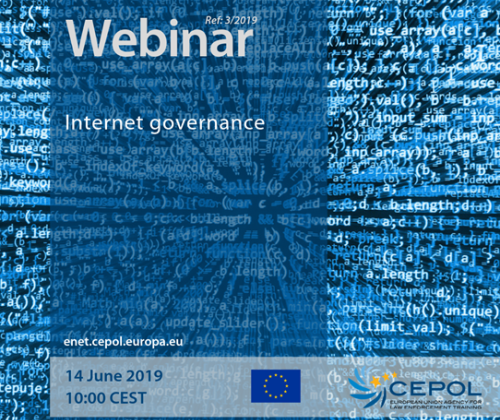 CEPOL (EU agencije za obuku organa za sprovođenje zakona) - vebinar na temu "Upravljanje internetom", 14. juna 2019. godine u 10.00 časova