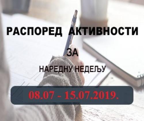 Raspored obuka Pravosudne akademije za period 8.7 - 15.7.2019. godine