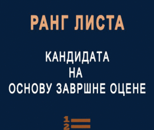 Резултати пријемног испита за X-ту генерацију полазника Правосудне академије