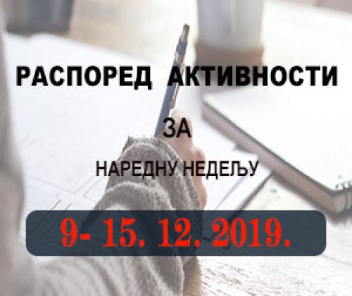 Распоред обука Правосудне академије за период 09.12 - 15.12.2019. године