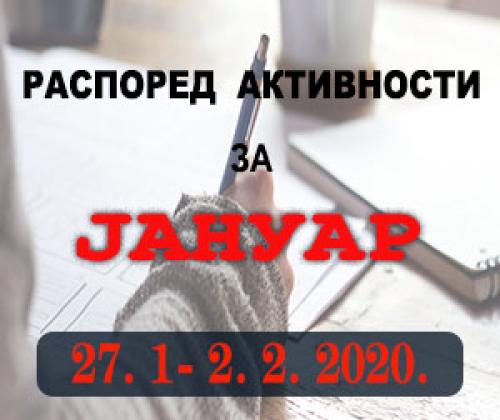 Raspored obuka Pravosudne akademije za period 27.01 - 02.02.2020. godine