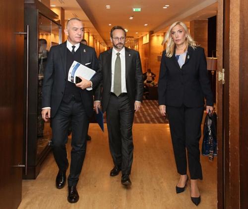 Nenad Vujić, director of the Judicial Academy with N J.E. Emanuel Giofre, head of the European Union delegation in Serbia and Maja Popović, Minister of Justice